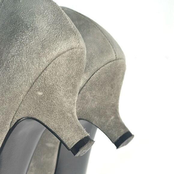 Bruno Magli Gray Suede Kitten Heels Pumps Italy US 9 - Picture 8 of 13